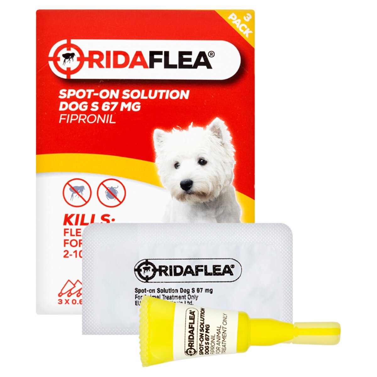 RidaFLEA Spot-On Solution Small Dog - 3 x 0.67 ml